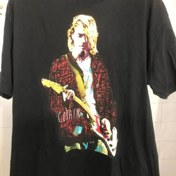MENS KURT COBAIN T-SHIRT SIZE XL - Picture 5 of 5